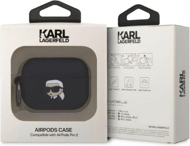 Produktbild Karl Lagerfeld Airpods Pro 2 Logo NFT Karl Head Silicone Cas (Kopfhörer Tasche)