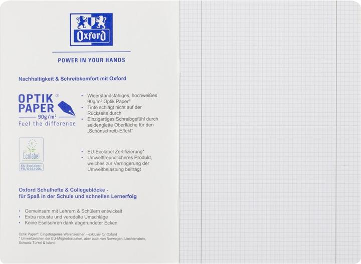 Nutritional values and ingredients Oxford Exercise book, A4, ruling 28 (A4, Checked)