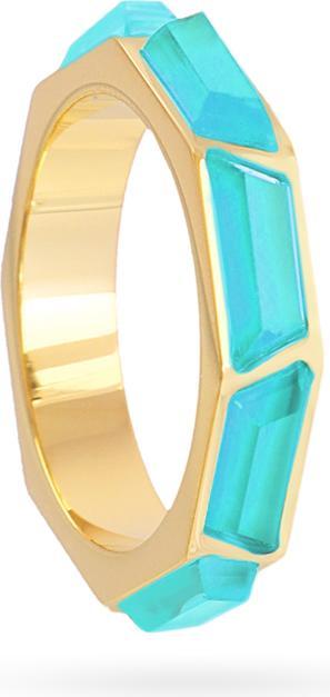 Emilia Ring - Vergoldeter Stahl - Türkis-Synthetische Steine (56)