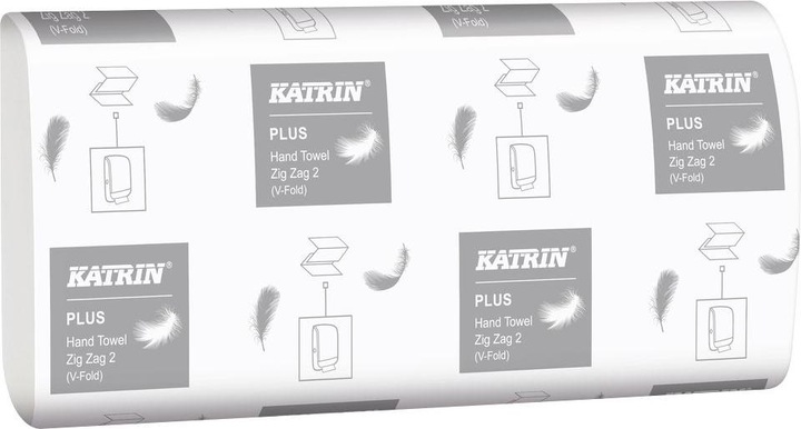 Productafbeelding Katrin Papieren zakdoekjes 35311 PLUS Zig-Zag vouwen 2-laags 4.000 tissues (1 x)