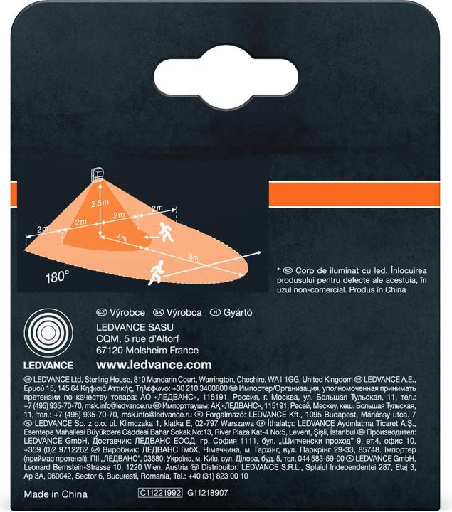 Productafbeelding Osram SENSOR WAND 180DEG IP55 WT
