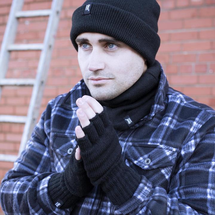 Produktbild Heat Holders Winter Warme 3.2 TOG Fleece Fingerlose Handschuhe Gestrickt Outdoor (One Size)