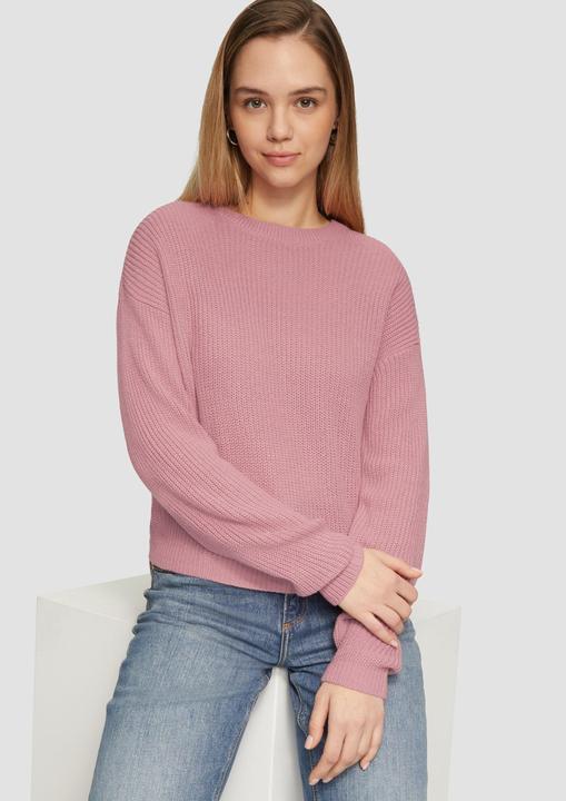 Produktbild S.Oliver Strickpullover Verkürzter Pullover mit Raglanärmeln (XS)