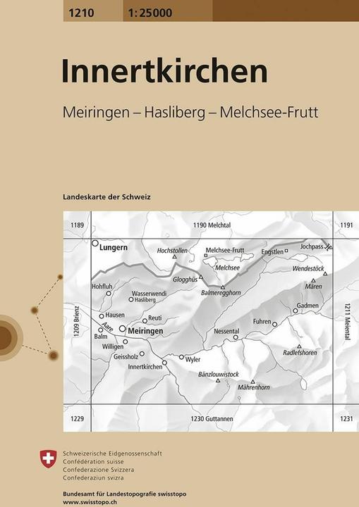 Actual product image Map 1210 Innertkirchen 1:25'000
