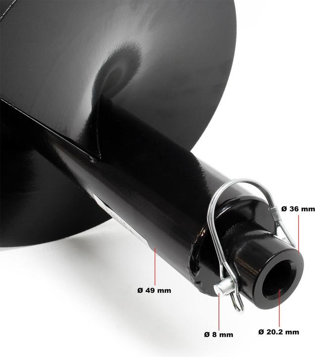 Image du produit Wiltec Vis sans fin de remplacement Pièce de rechange 250mm Perceuse de sol Tarière creuse