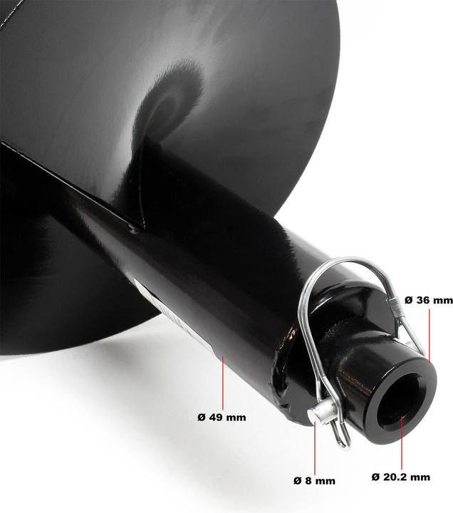 Produktbild Wiltec Erdlochbohrer Bohrschnecke 250mm Gusseisen Bohrer Erdbohrer Ersatzbohrer