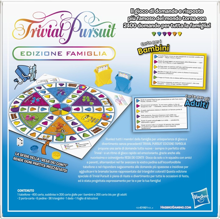 Immagine prodotto Hasbro Trivial Pursuit Edizione Famiglia (Italiano)