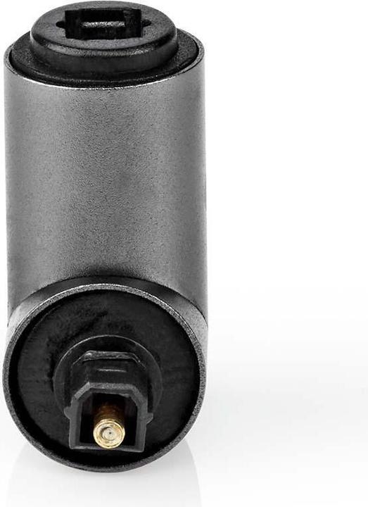 Immagine prodotto Nedis Adattatore TosLink TosLink femmina TosLink maschio angolato a 90° Alluminio Grigio canna di fucile (TOSLINK)