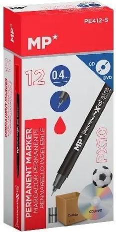 Produktbild Main paper Permanentmarker 0,4 mm für CD/DVD rot (12 Stück) (Rot, 12 x)