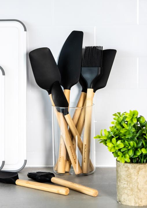 Productafbeelding KitchenAid Hittebestendige bamboe lepel met siliconen kop, tot 260°C