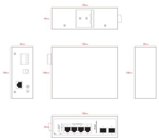 Produktbild Ernitec 4-port 1000Mbps Industrial (4 Ports)