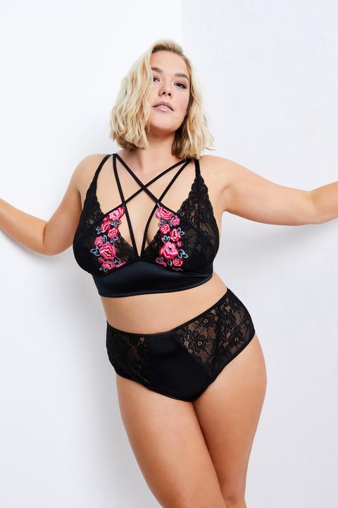 Produktbild Ulla Popken Bralette, Rosenstickerei (54 B)