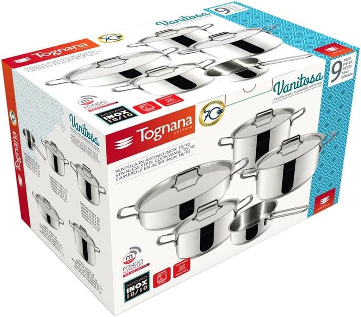 Actual product image Tognana Porcelain V579109INSL cookware set 9 pcs. (Frying pan, Pot)