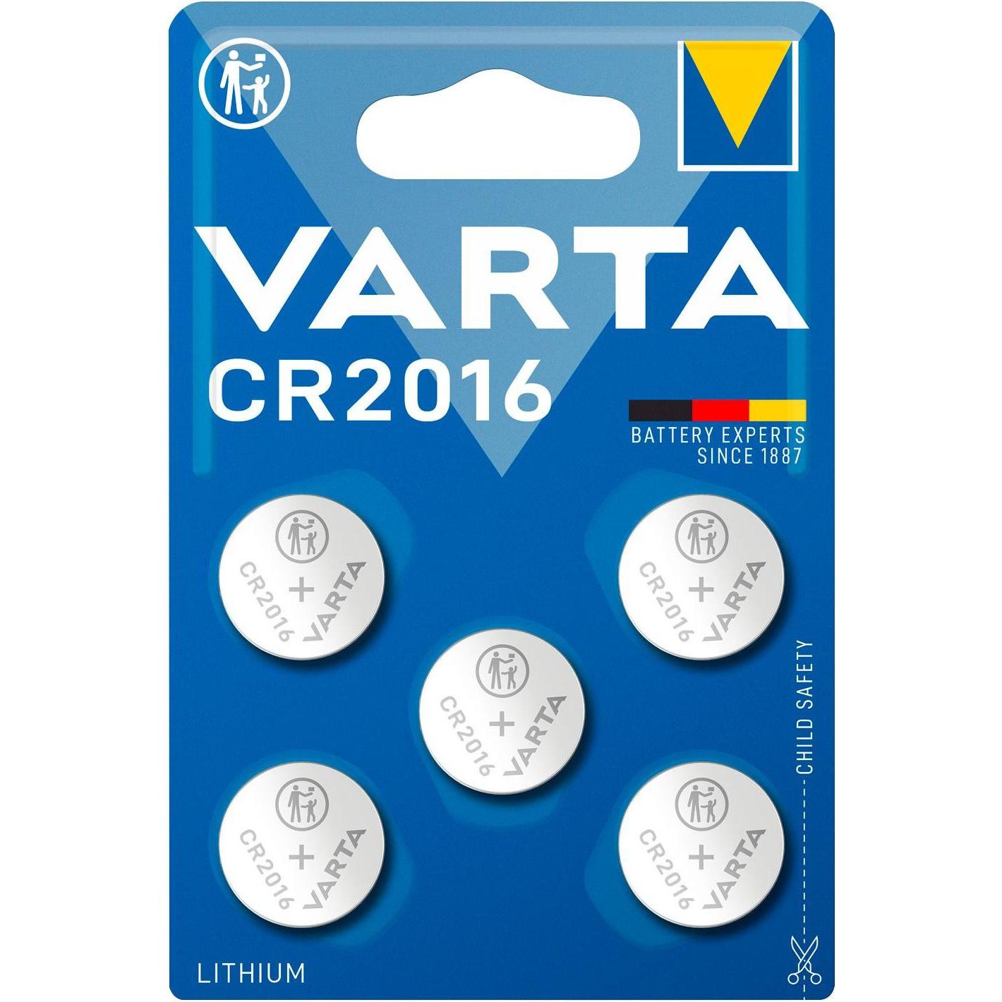 Varta Electronics (5 Stk., CR2016, 87 mAh), Batterien + Akkus