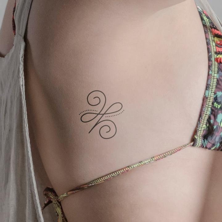 Actual product image minink Temporary tattoo - Strength symbol