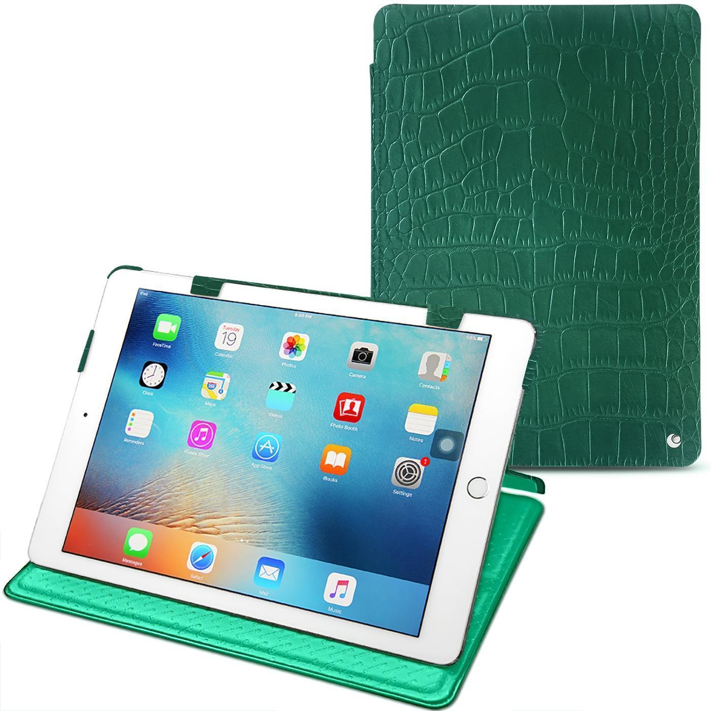 Noreve Lederschutzhülle horizontal (iPad Pro 9.7 2016 (1. Gen)), Tablet Hülle, Grün