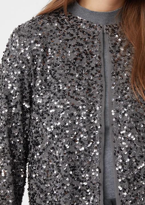 Actual product image Comma Indoor-Blazer Blusenjacke mit Allover-Pailletten (42)
