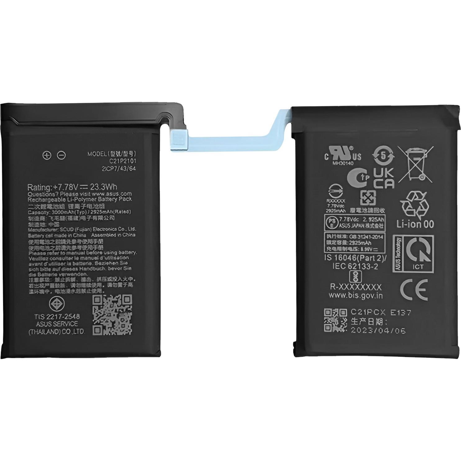 Clappio 6000mAh Austausch-Akku, Ersetzt Modell C21P2101, Smartphone Akku