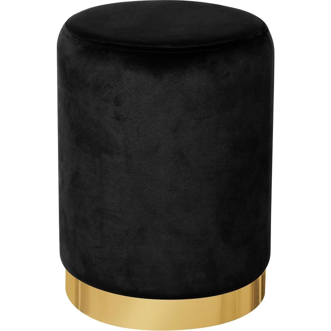 HTI-Living, Hocker + Pouf, Polsterhocker Ø 32 cm Reese Schwarz