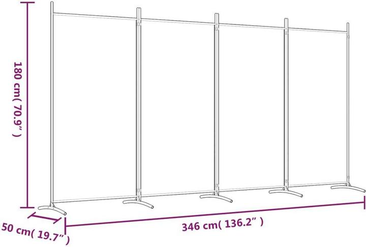 Actual product image vidaXL Raumteiler