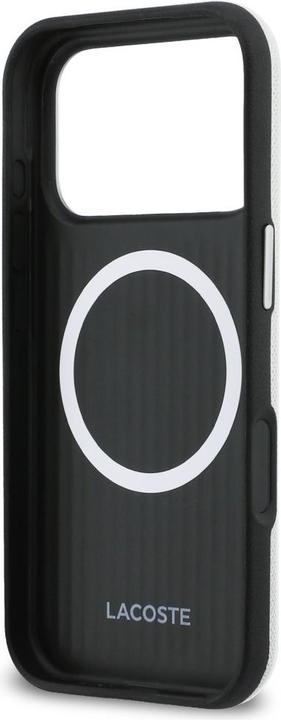 Produktbild Lacoste Case Semi Wrap Petit Pique MagSafe for iPhone 17 Pro Max light grey (Apple iPhone 17 Pro Max)