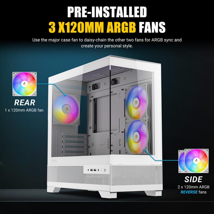 Actual product image Antec Geh CX500M ARGB Midi Tower black retail (ITX, mATX)
