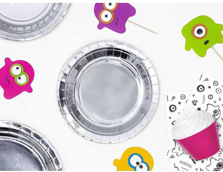 Image du produit Partydeco Assiettes dessert Argentées métallisées (6x)
