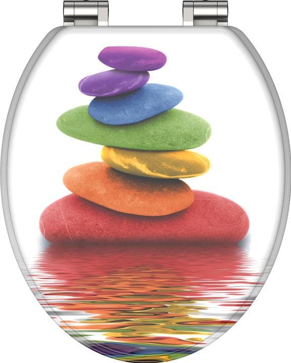 Image du produit Schütte Abattant WC Bois MDF Abattant WC COLORFUL STONES Abaissement automatique 80120 Pierres