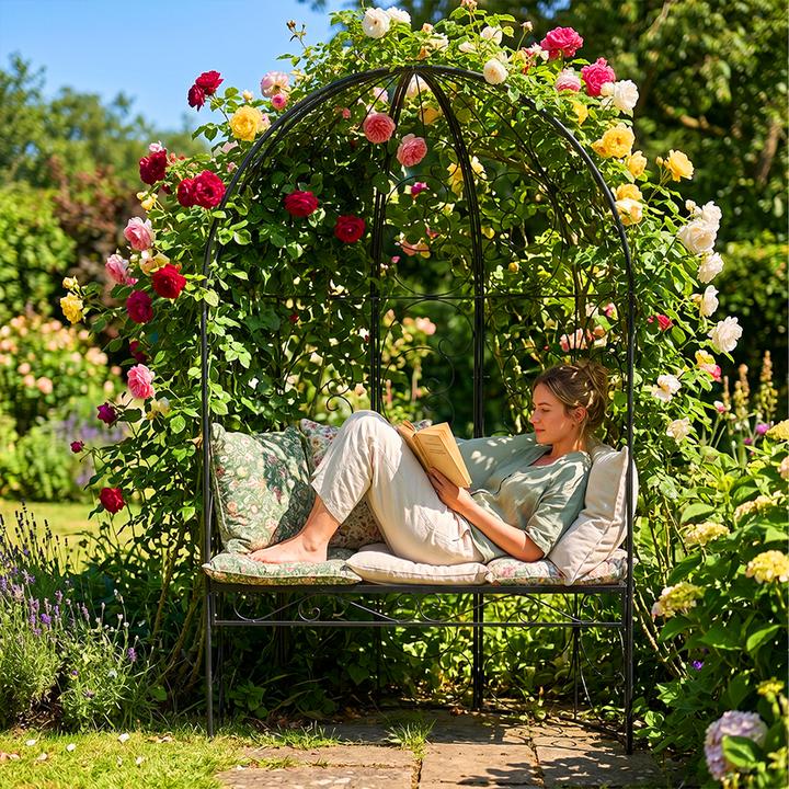 Produktbild Relaxdays Gartenbank Rankbogen