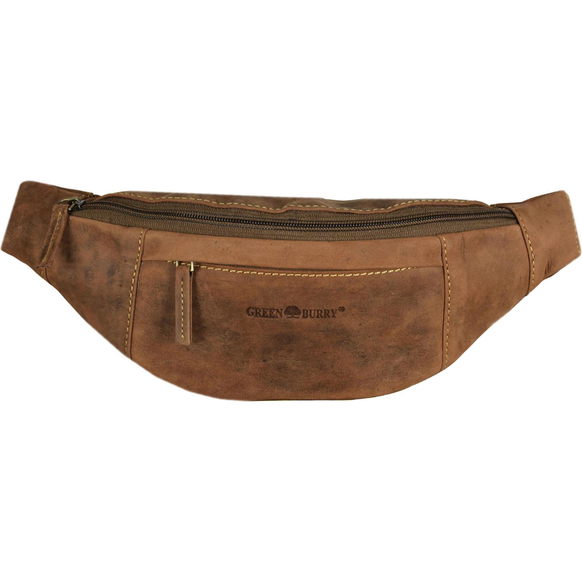 Greenburry, Bauchtasche, Vintage Gürteltasche Leder 36 cm, Braun