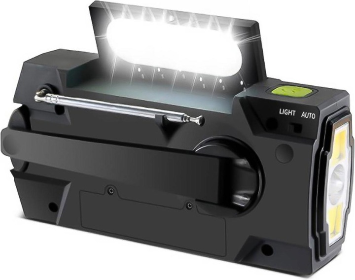 Actual product image Grafner Crank Radio Solar USB LED Battery Camping Survival Emergency Radio KR11064 (AM, FM)