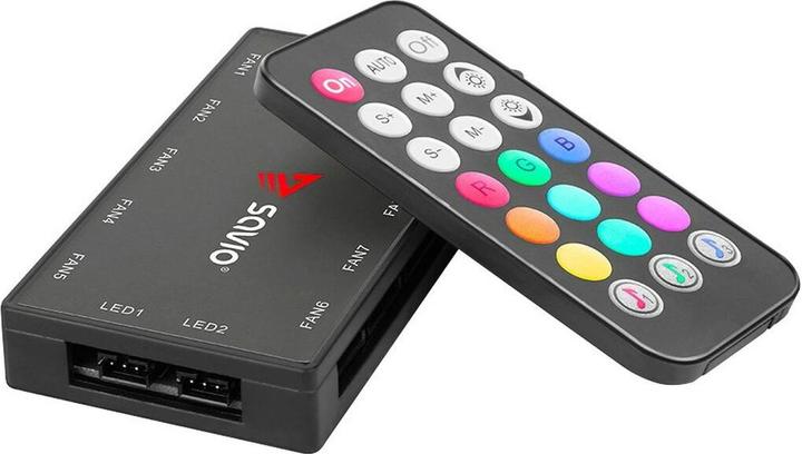 Produktbild Savio Wentylator FAN-01 4-pack 120mm ARGB wraz kontrolerem oraz pilotem (120 mm, 4x)