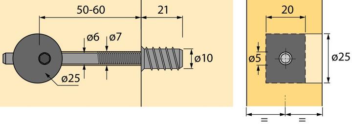 Produktbild Hettich Verbindungsbeschlag VB 25 T (Verbindungsbeschlag, 1 Stk.)