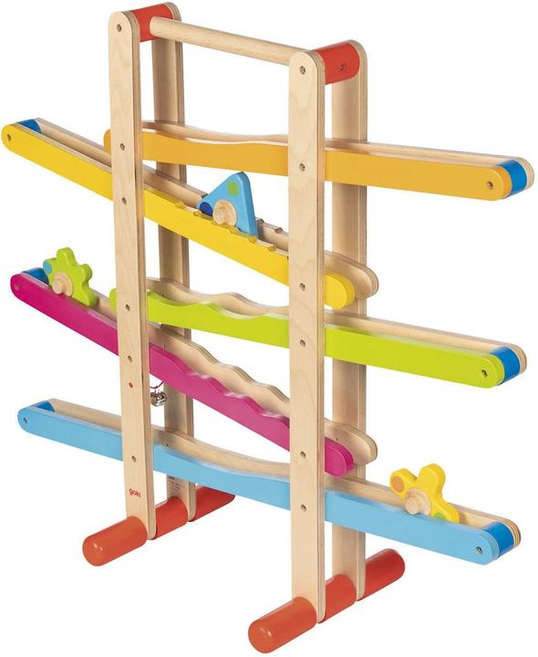 Actual product image Goki Wood marble track with figures