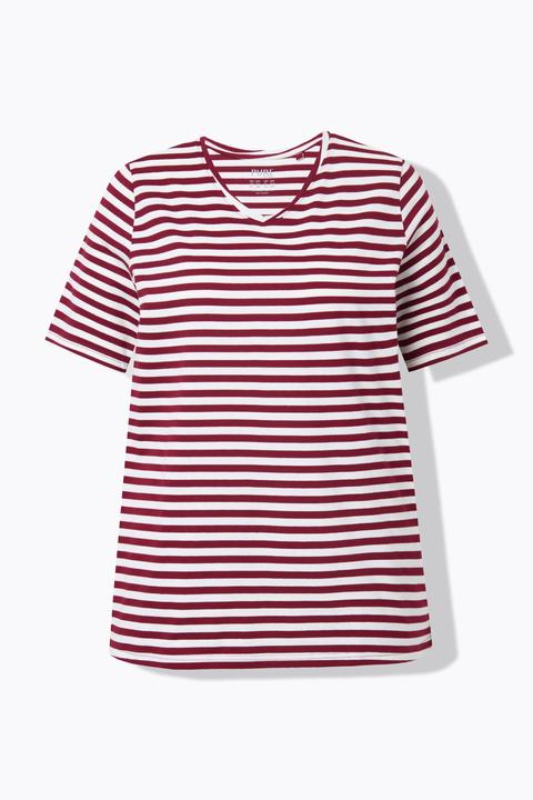 Actual product image Ulla Popken 2 Pack Eco Cotton Striped Tees (56)