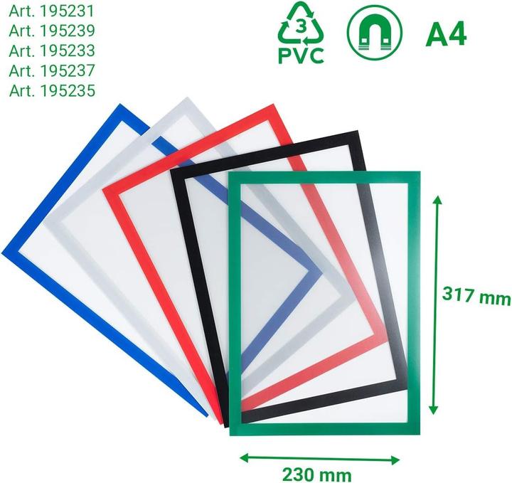 Immagine prodotto Tarifold Cartello magnetico Magneto Solo Pro 195235 A4 gn 10 pezzi/confezione.