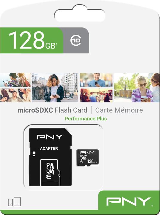 Immagine prodotto PNY Performance Plus incl. adattatore (128 GB, microSDXC, U1, UHS-I)