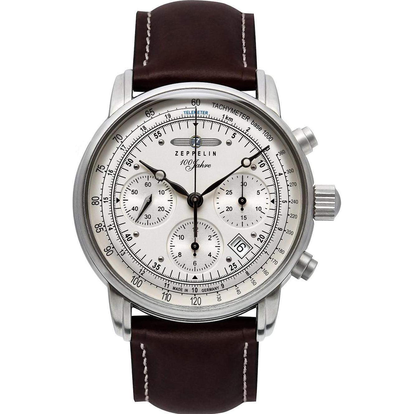Zeppelin, Armbanduhr, 86181, Braun, (Chronograph)