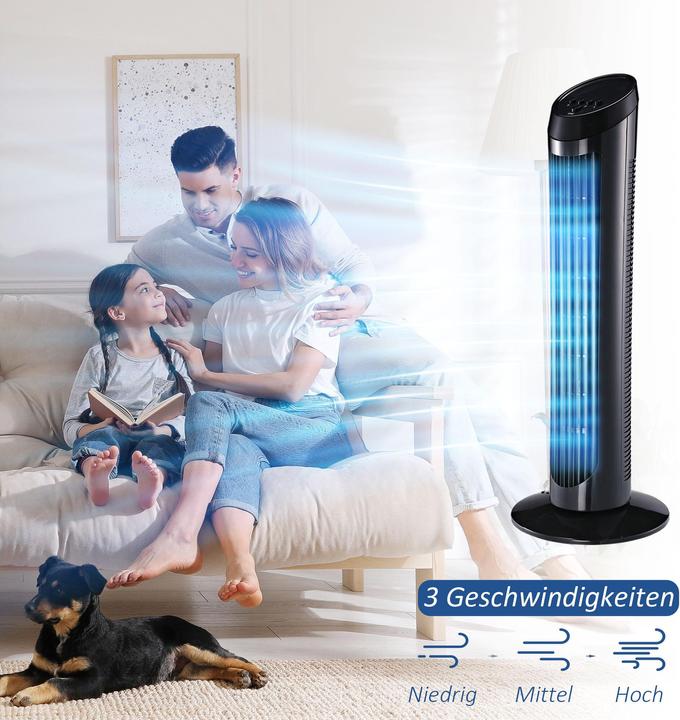 Produktbild Homcom Turmventilator mit 3 Belüftungsstufen