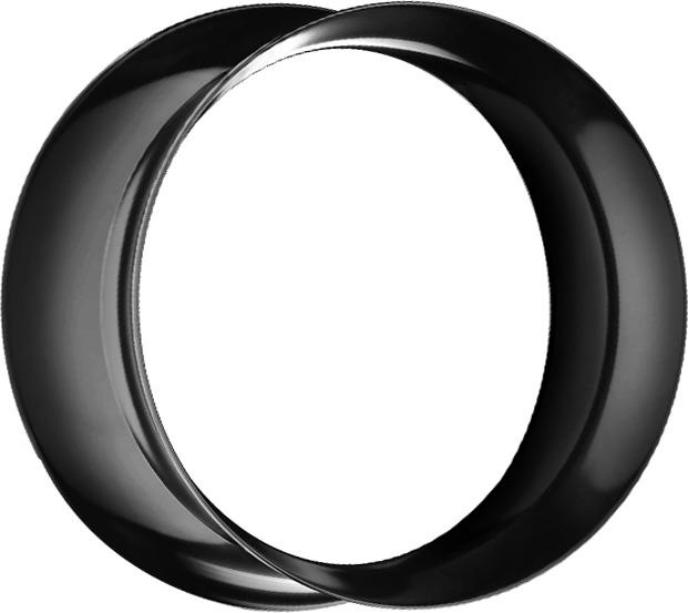 Actual product image Star Piercing Flared tunnel black (Titanium G23without brass, Surgical steel 316Without brass)