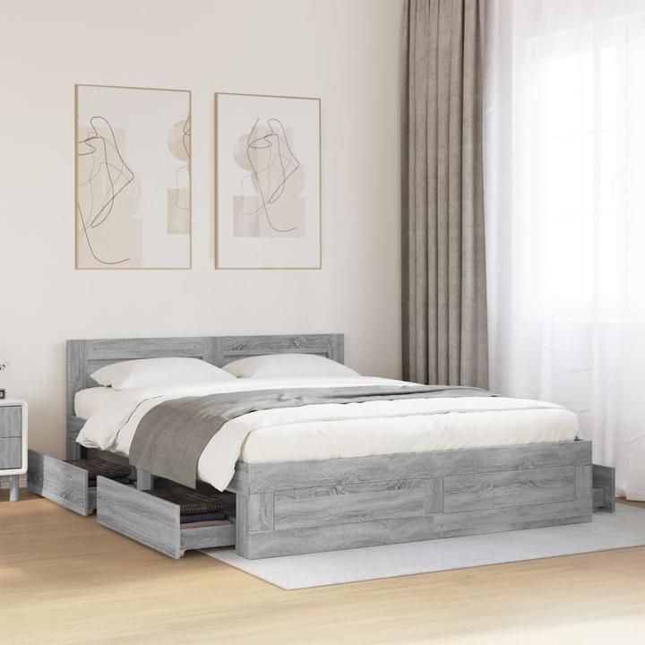 Produktbild VidaXL Bettgestell mit Kopfteil (160 x 200 cm)