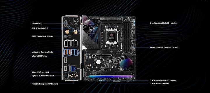 Productafbeelding AsRock Phantom Gaming B850 Riptide WiFi (AM5, AMD B850, ATX)