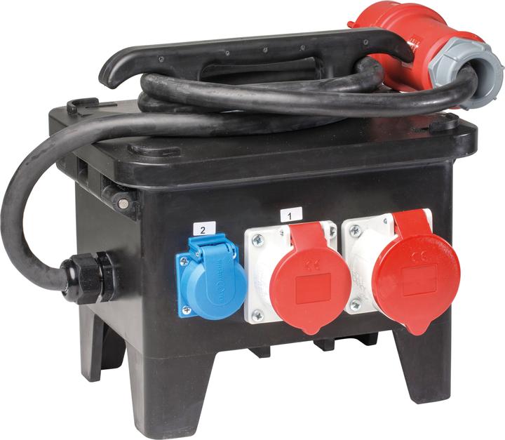 Productafbeelding As - Schwabe CEE stroomverdeler bouwstroomverdeler M2 60552 400 V 32 A als (60552) (7 x, CEE 7/3, CEE)
