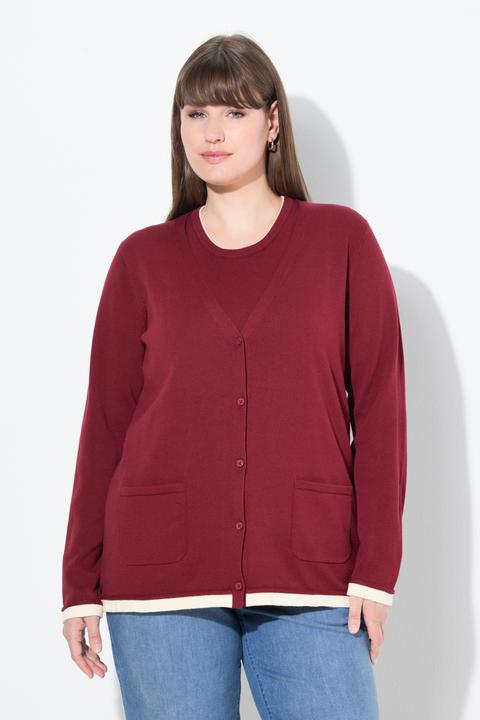 Produktbild Ulla Popken Strickjacke, V-Ausschnitt, Langarm (50, 52)
