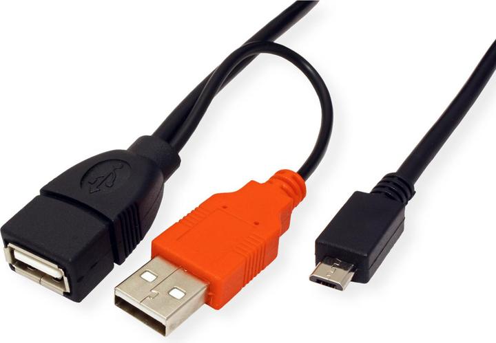 Produktbild Roline USB Micro — 2x USB A (1 m, USB 2.0)