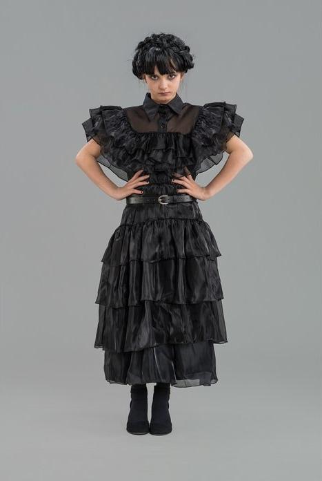 Immagine prodotto Chaks Abito da ballo nero Mercoledì, ragazza (134, 140)