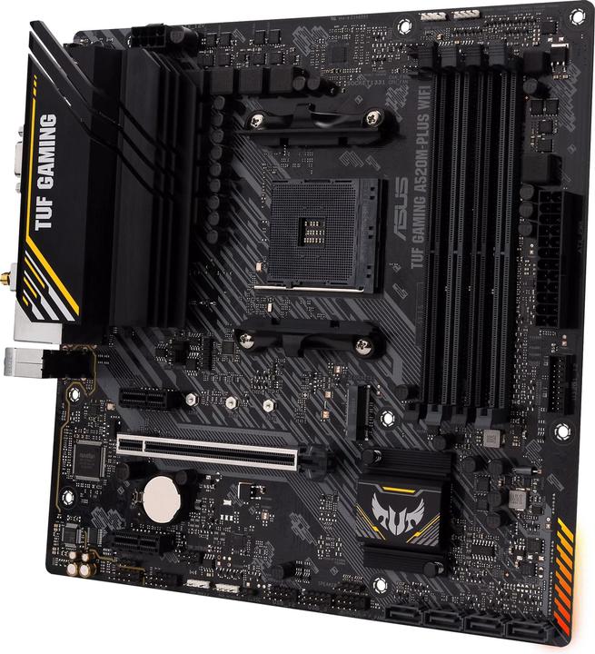 Produktbild ASUS TUF GAMING A520M-PLUS WIFI (AM4, AMD A520, mATX)