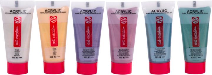 Produktbild Talens AKRYLMALK.METALLIC ARTCR.6x12ml (Metallic sortiert, 12 ml)
