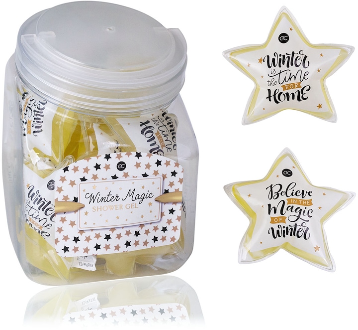 Actual product image Accentra Mini shower gel WINTER MAGIC, 50ml, 2 assorted motifs, fragrance: Vanilla & Musk, colour: (50 ml)