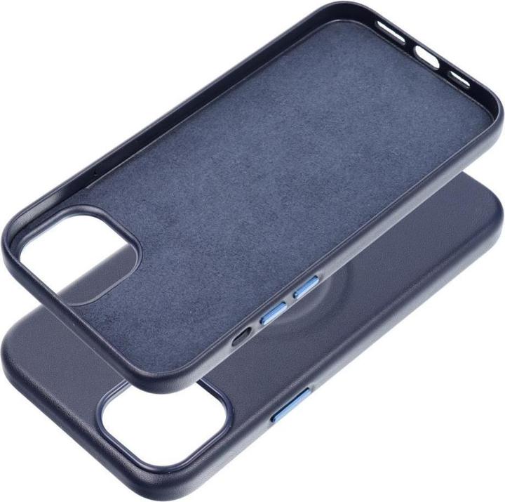Produktbild Roar Back panel cover case LEATHER MAG compatible with MagSafe for IPHONE 15 Plus navy (Apple iPhone 15 Plus)